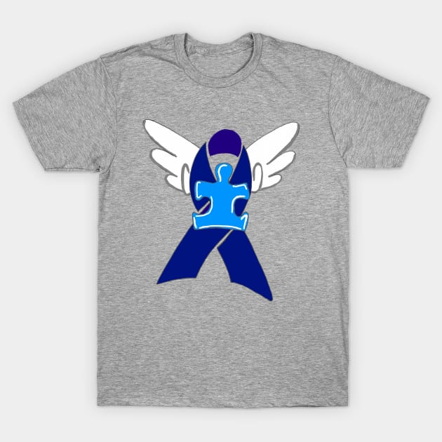 Autism Awareness Ribbon T-Shirt by Joseph Baker